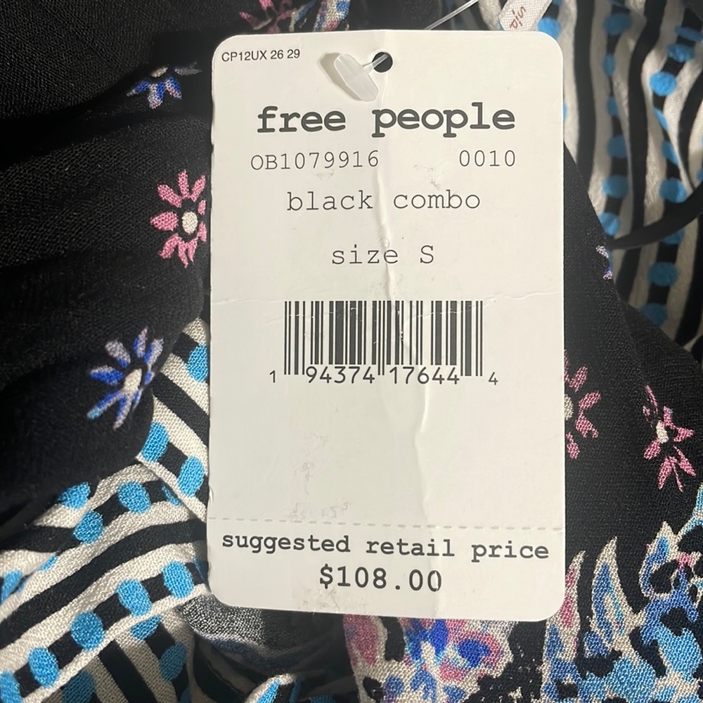NWT FP Floral Mixed Print Boho Crop Top - Picture 11 of 11